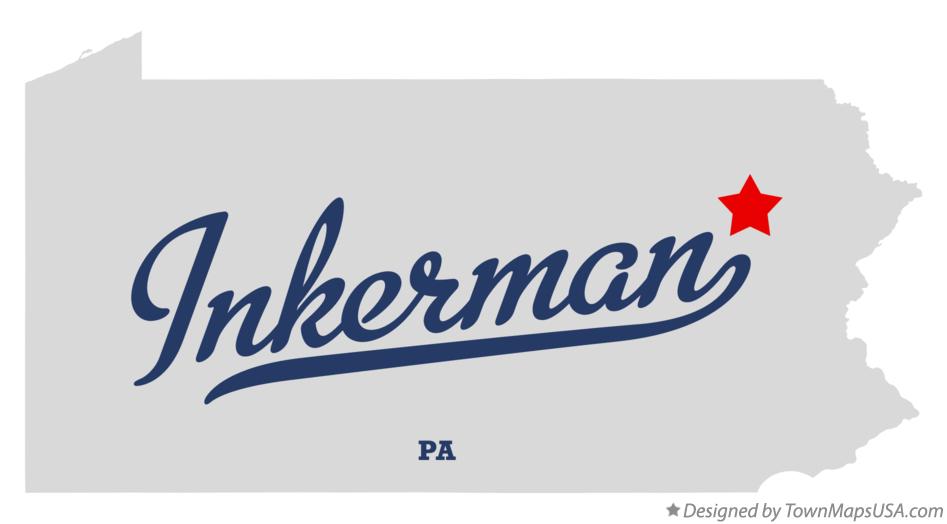 Map of Inkerman Pennsylvania PA