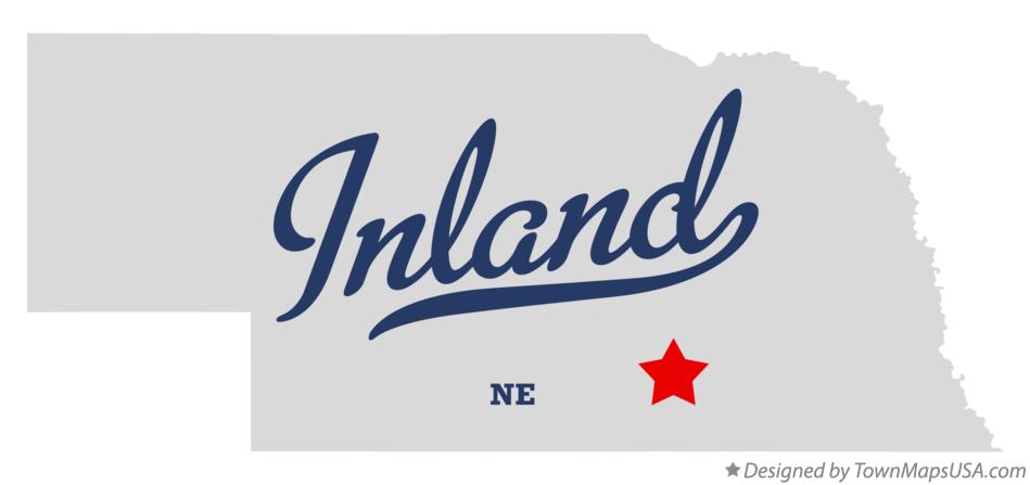 Map of Inland Nebraska NE
