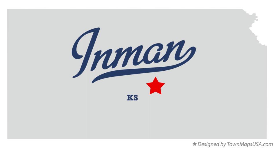 Map of Inman Kansas KS