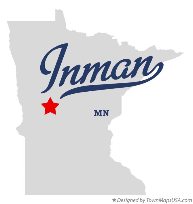Map of Inman Minnesota MN