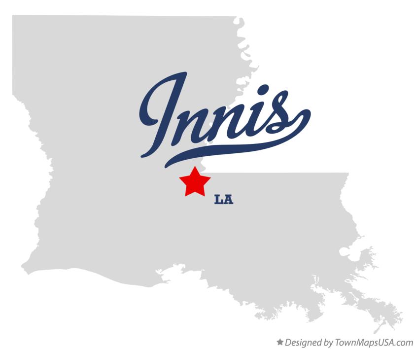 Map of Innis Louisiana LA