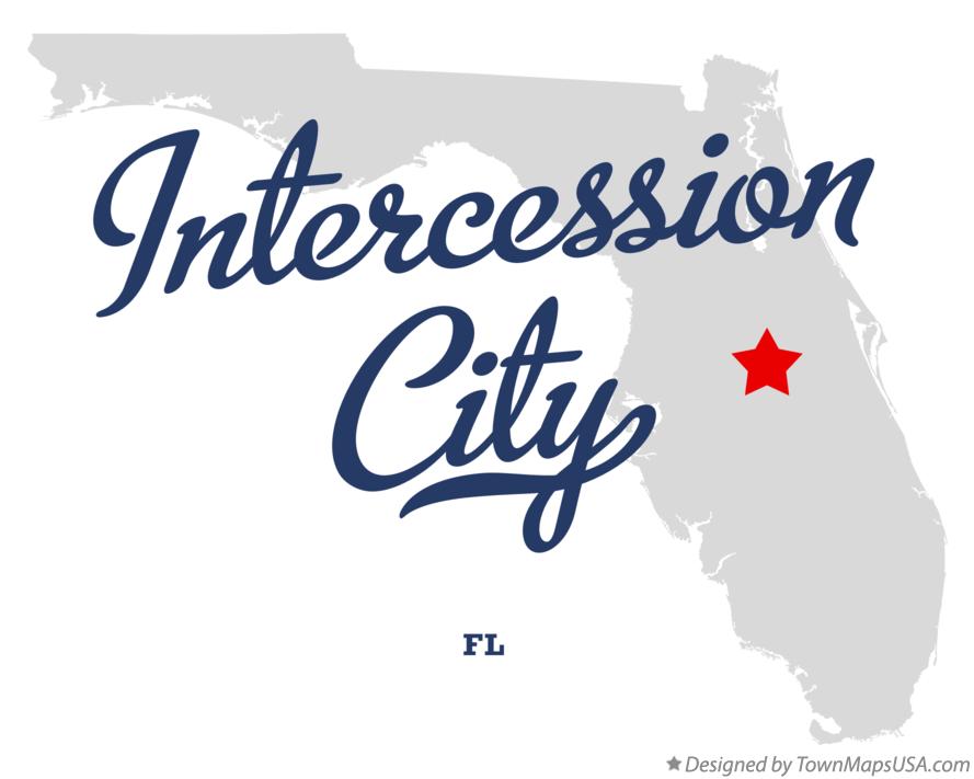 Map of Intercession City Florida FL