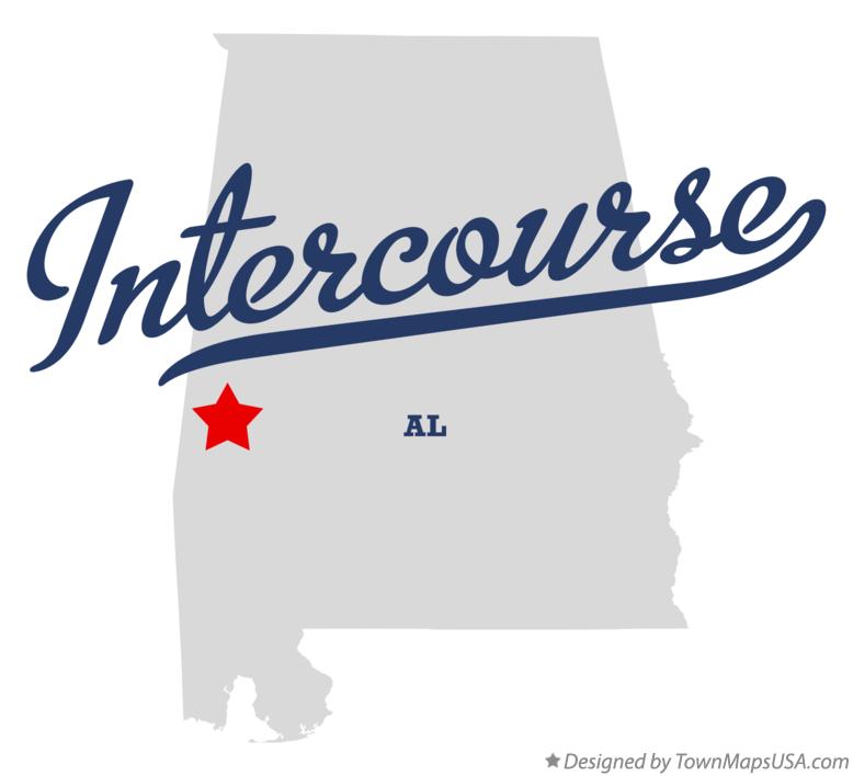 Map of Intercourse Alabama AL