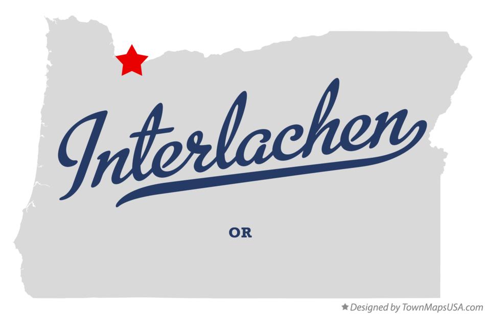 Map of Interlachen Oregon OR