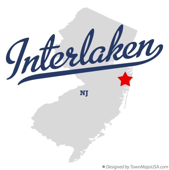 Map of Interlaken New Jersey NJ