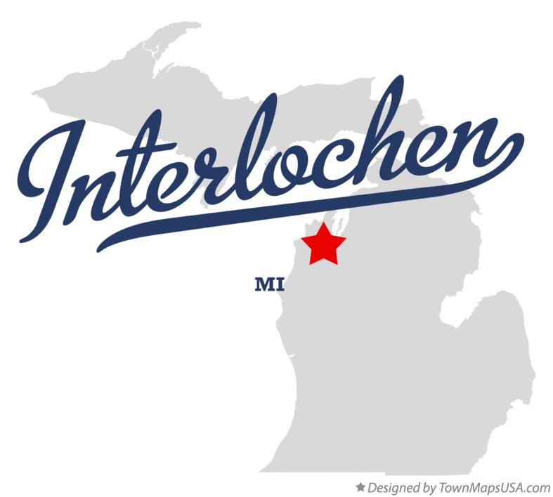 Map of Interlochen Michigan MI