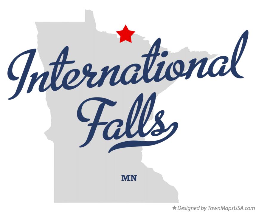 Map of International Falls Minnesota MN
