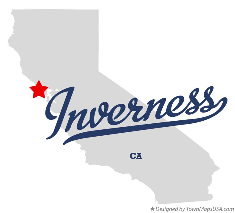 Map of Inverness California CA