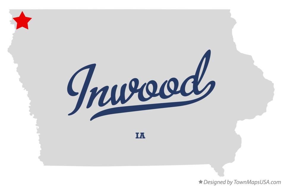 Map of Inwood Iowa IA