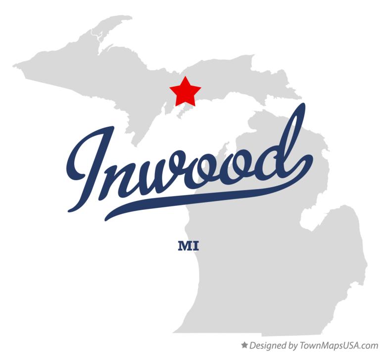 Map of Inwood Michigan MI