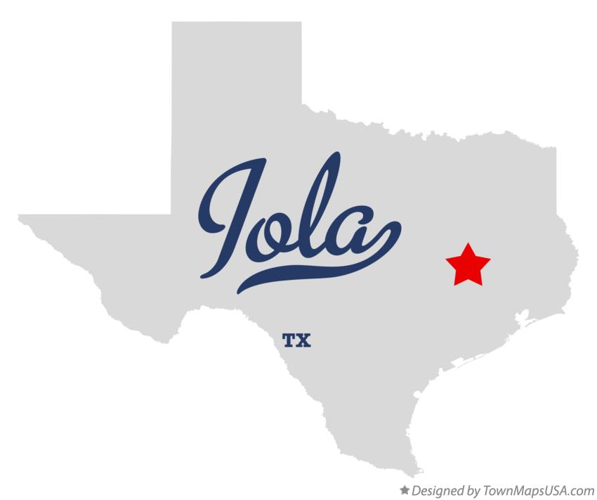 Map of Iola Texas TX