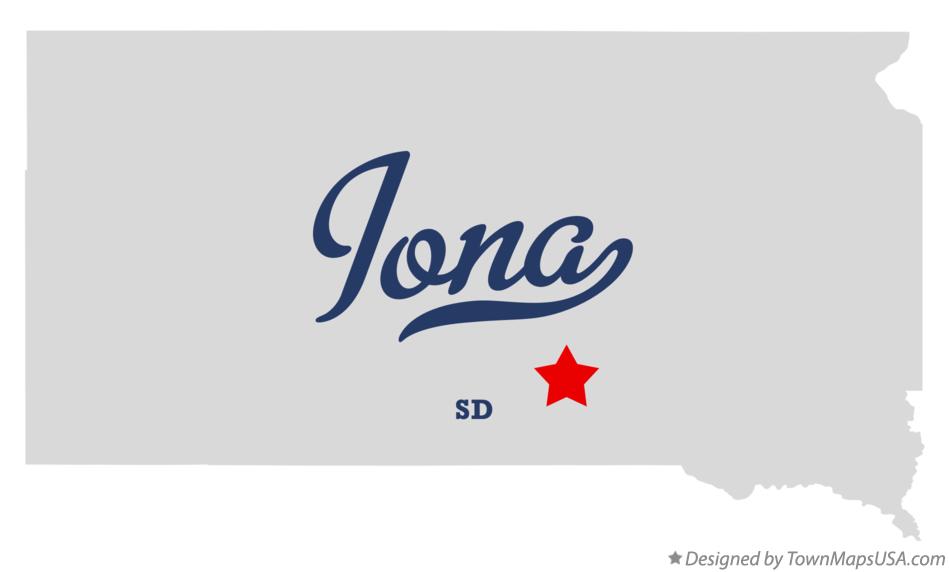 Map of Iona South Dakota SD