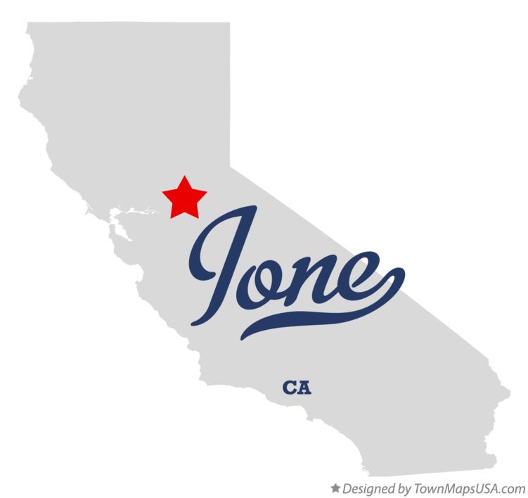 Map of Ione California CA