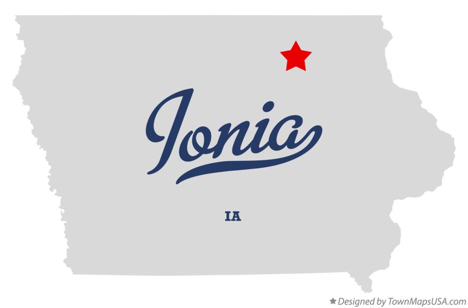 Map of Ionia Iowa IA