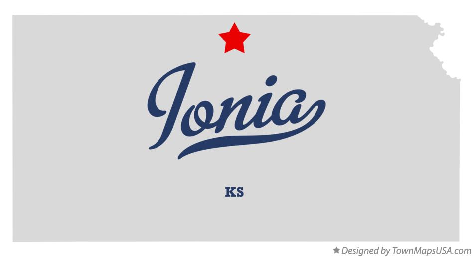Map of Ionia Kansas KS