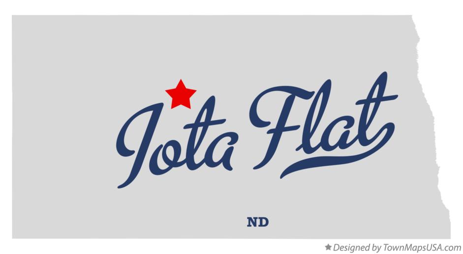 Map of Iota Flat North Dakota ND