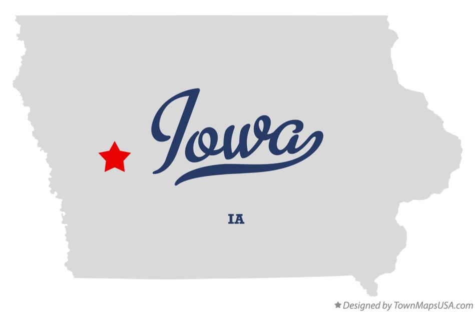 Map of Iowa Iowa IA