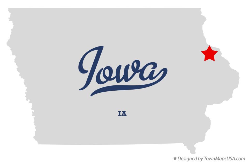 Map of Iowa Iowa IA