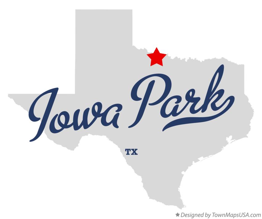 Map of Iowa Park Texas TX