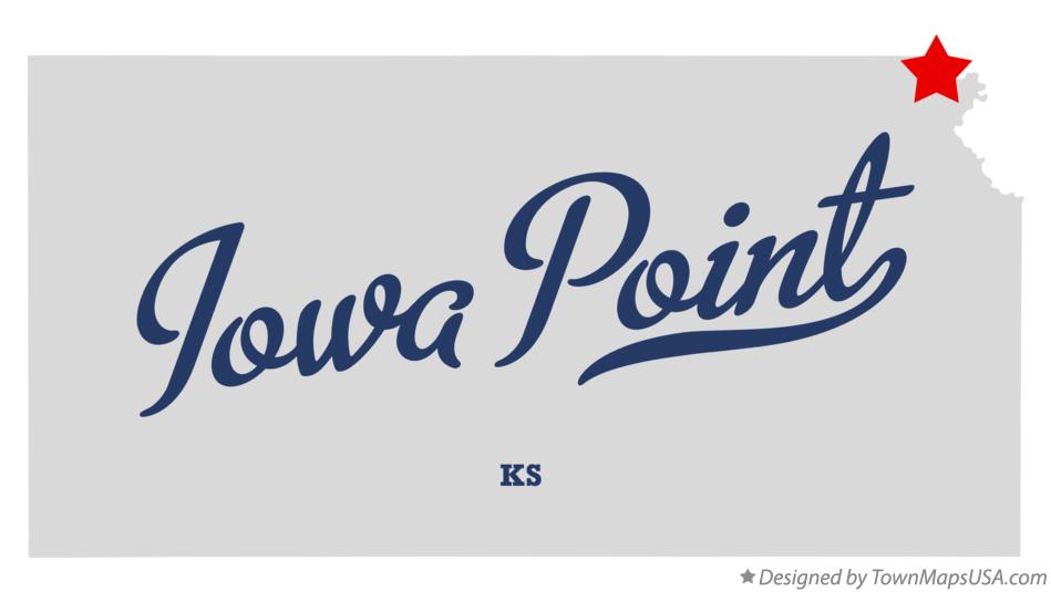 Map of Iowa Point Kansas KS