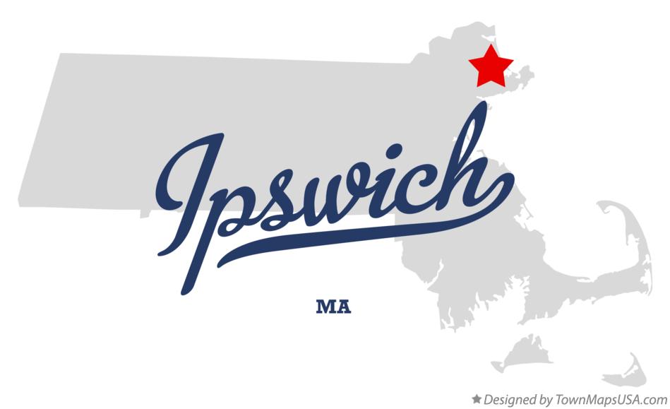 Map of Ipswich Massachusetts MA