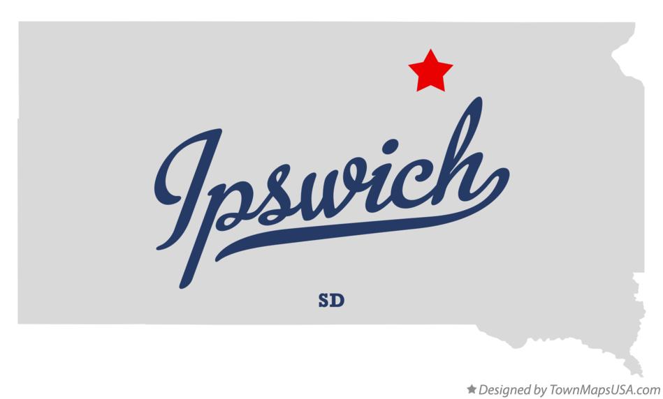 Map of Ipswich South Dakota SD