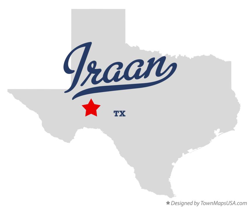 Map of Iraan Texas TX