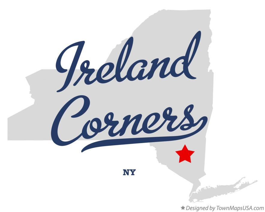 Map of Ireland Corners New York NY