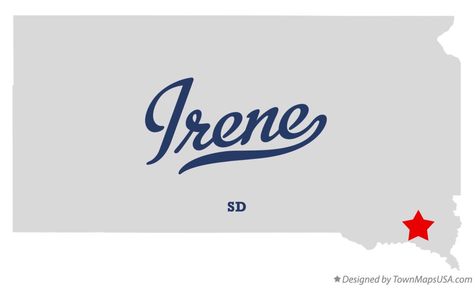 Map of Irene South Dakota SD