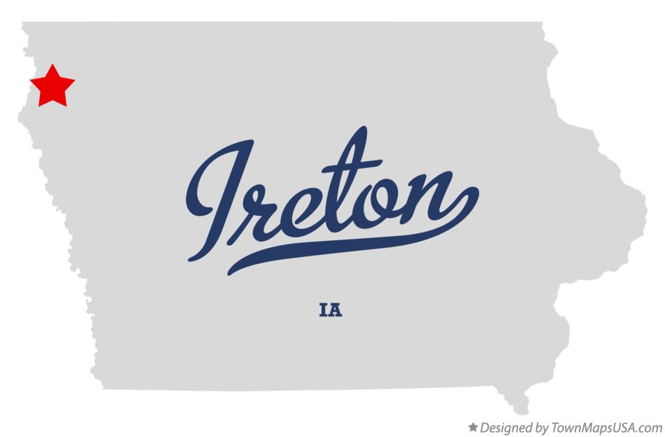 Map of Ireton Iowa IA