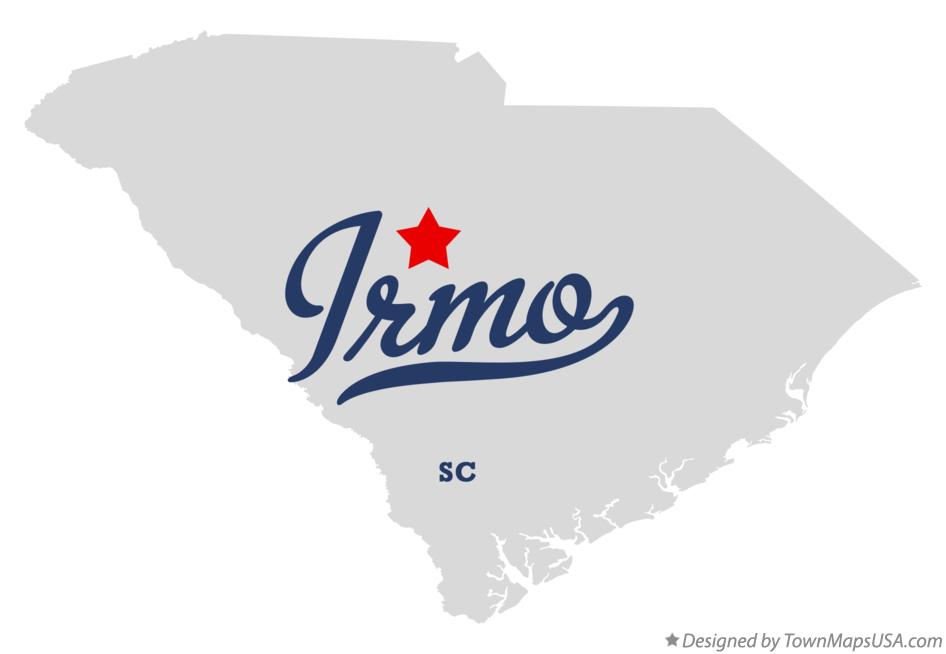 Map of Irmo South Carolina SC