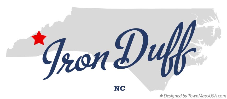 Map of Iron Duff North Carolina NC