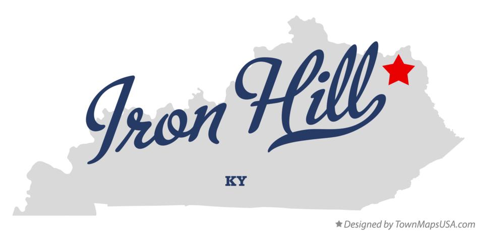 Map of Iron Hill Kentucky KY