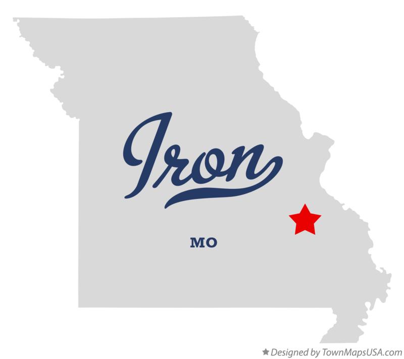 Map of Iron Missouri MO