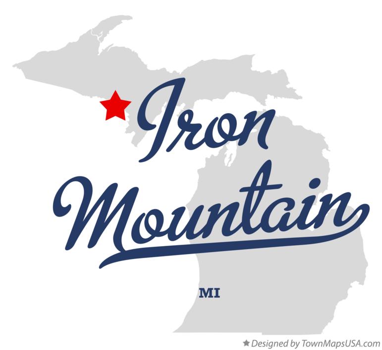 Map of Iron Mountain Michigan MI