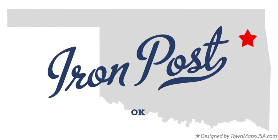 Map of Iron Post Oklahoma OK