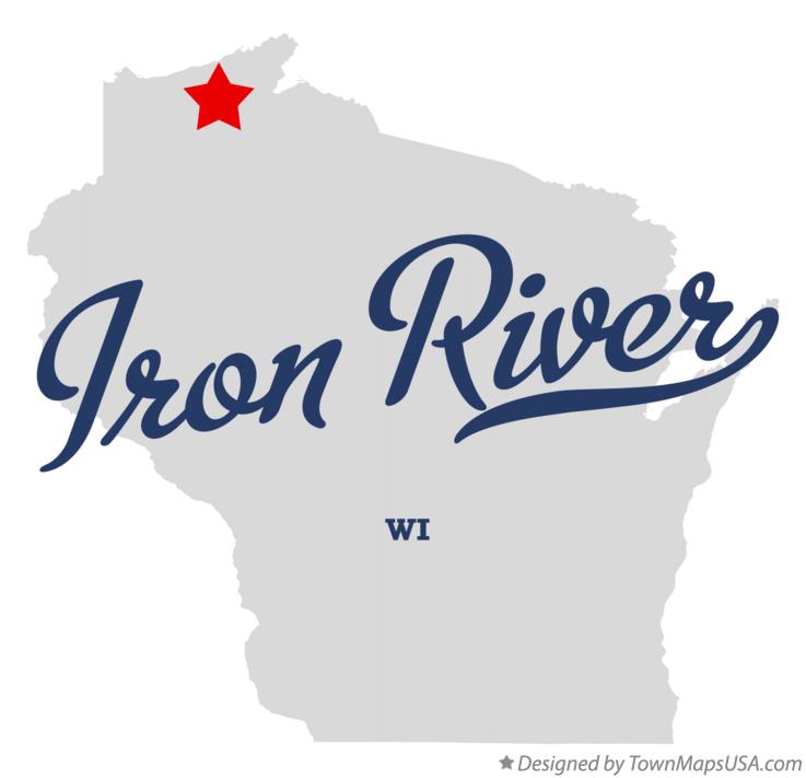 Map of Iron River Wisconsin WI