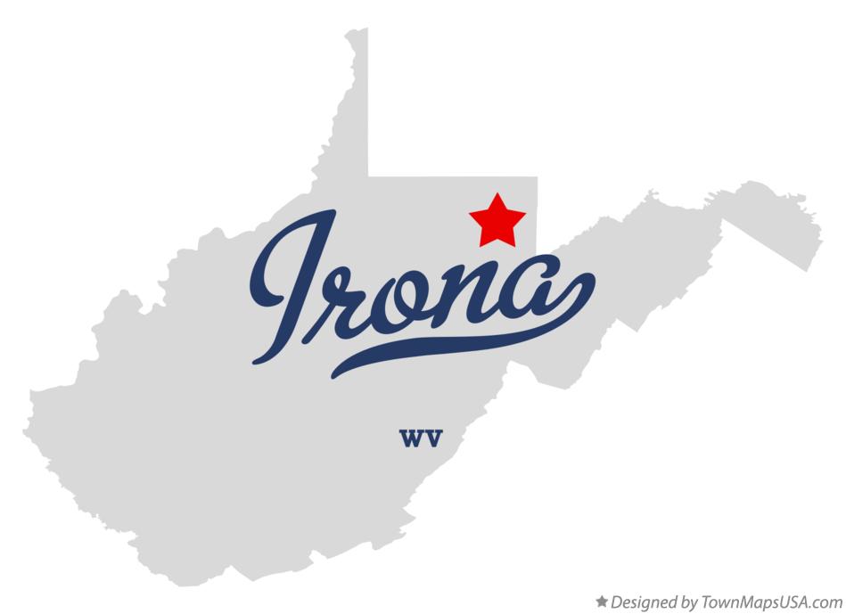 Map of Irona West Virginia WV