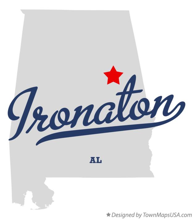 Map of Ironaton Alabama AL