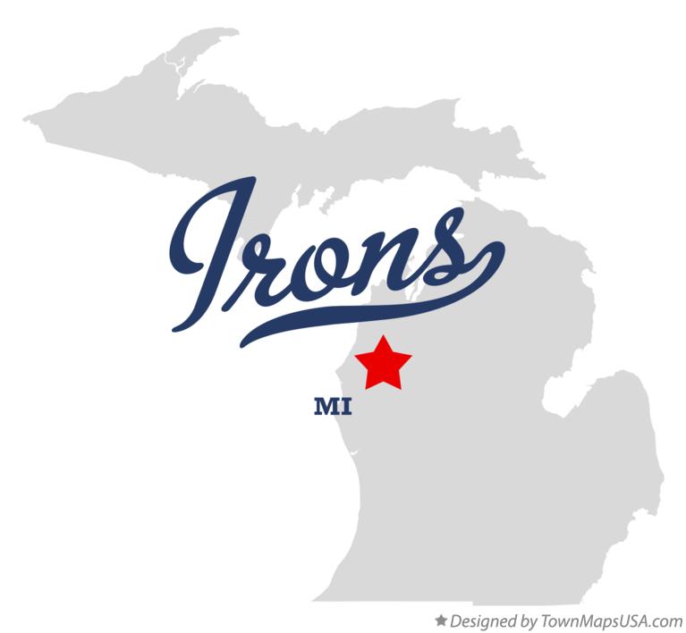 Map of Irons Michigan MI