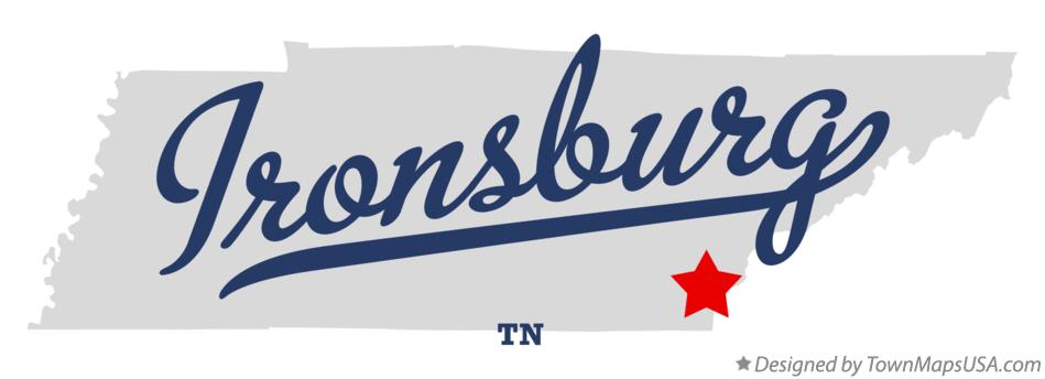 Map of Ironsburg Tennessee TN