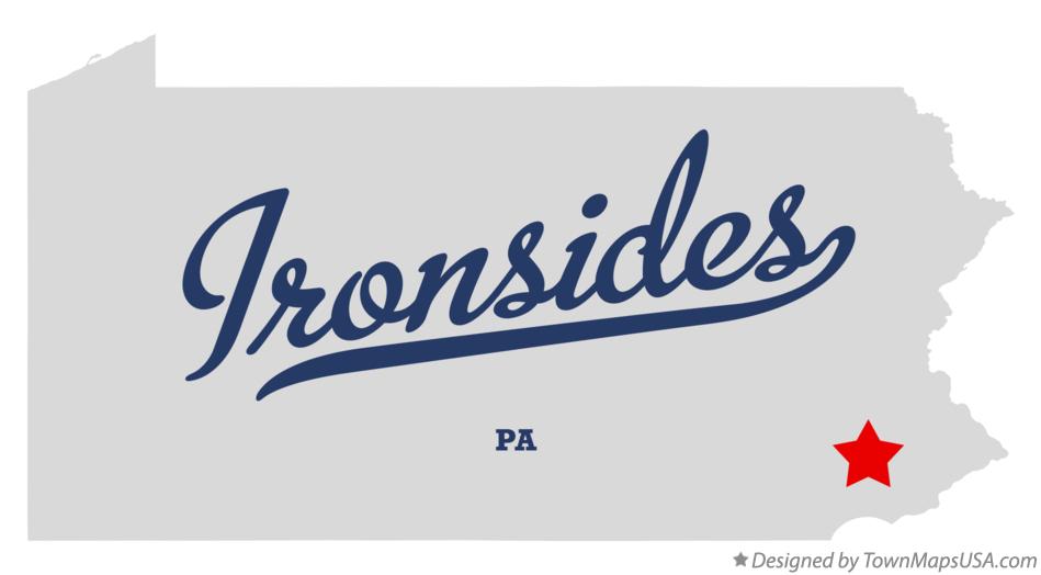 Map of Ironsides Pennsylvania PA