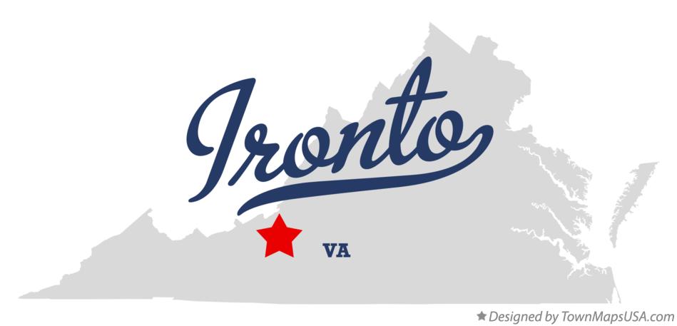Map of Ironto Virginia VA