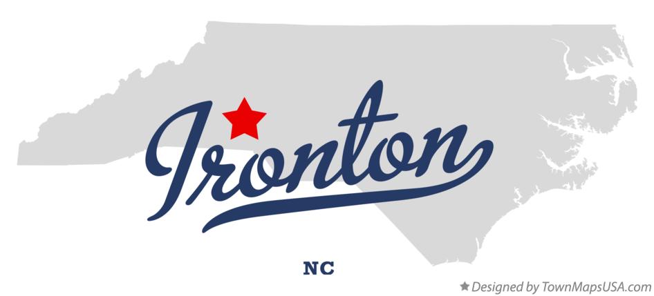 Map of Ironton North Carolina NC