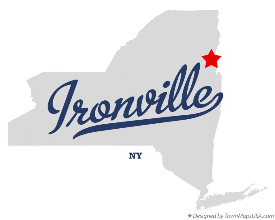 Map of Ironville New York NY