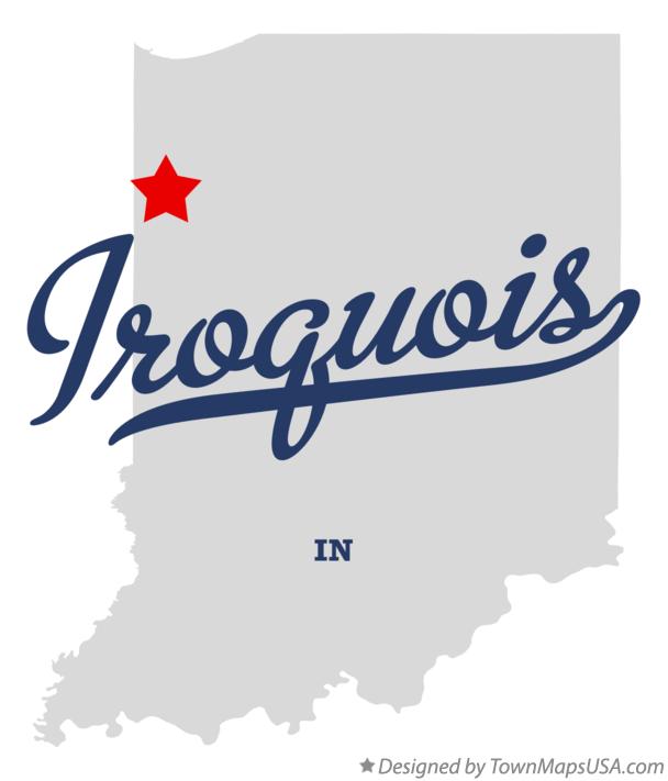Map of Iroquois Indiana IN