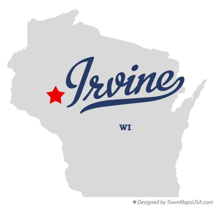 Map of Irvine Wisconsin WI