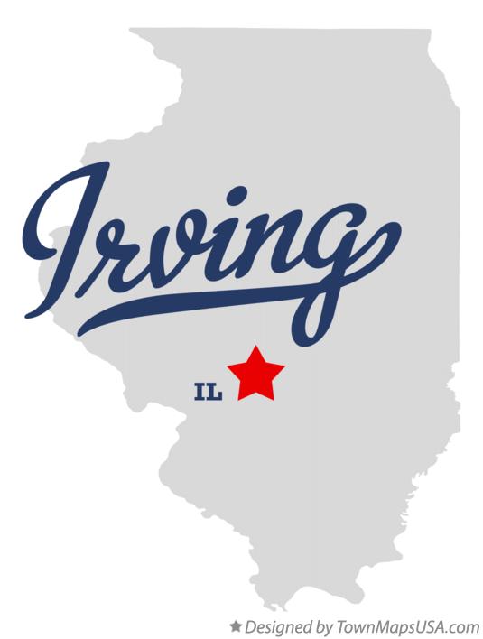 Map of Irving Illinois IL