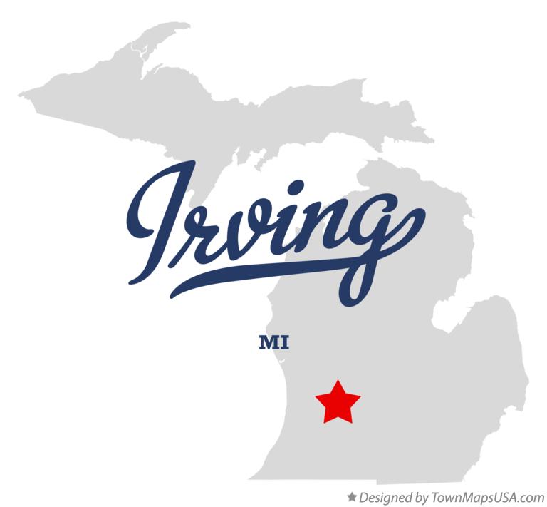 Map of Irving Michigan MI