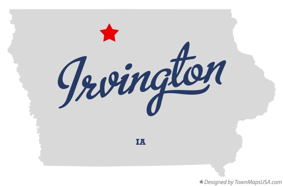 Map of Irvington Iowa IA